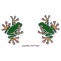 Nálepka malá - Red eyed frogs - Žabky s červenými očami