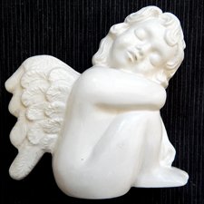 Soška - Anjel biely/ 11 x 10 cm