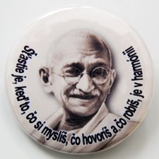 Odznak - Gándhího výrok