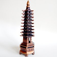 Pagoda - medenej farby 13cm