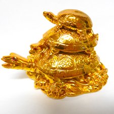 Soška - 3 korytnačky /zlaté